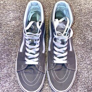 Size 10 Gray High-Top Vans